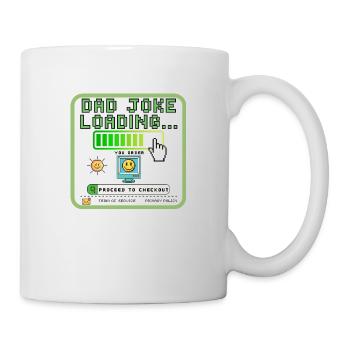 Humorvolles Papa-Geschenk - 'Dad Joke Loading' T-Shirt für - Tasse - Weiß - Rechts