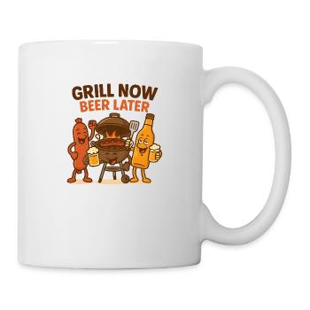 Grill Party Bier BBQ - Tasse - Weiß - Rechts