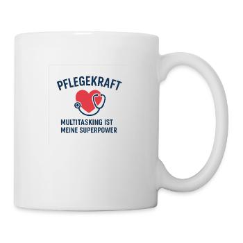 Pflegekraft - Multitasking ist meine Superpower - Tasse - Weiß - Rechts