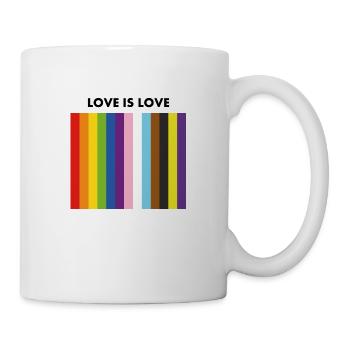 LIEBE IST LIEBE inklusive Pride-Flagge - Tasse - Weiß - Rechts