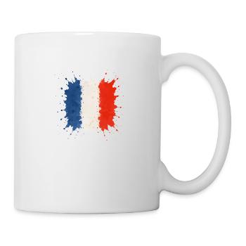 frankreich fahne klecks - Tasse - Weiß - Rechts