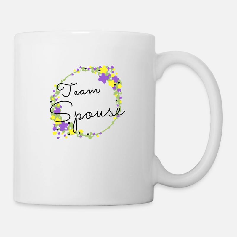 Team Spouse non binary/Team Verlobte:r nicht binär - Tasse - Weiß