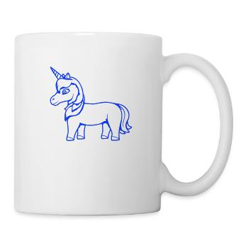 Licorne fille assez sympathique dessin animé cheval - Mug blanc - blanc - Droite