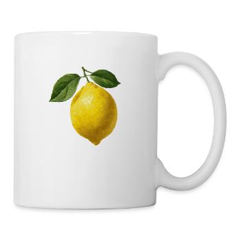 Zitrone - Tasse - Weiß - Rechts