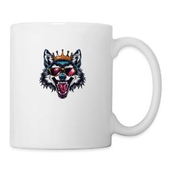 Loup Lustig - Mug blanc - blanc - Droite