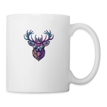 Hirsch Lustig - Tasse - Weiß - Rechts
