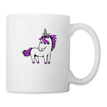 Licorne fille assez sympathique dessin animé cheval - Mug blanc - blanc - Droite