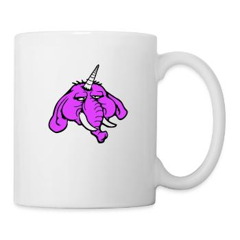 Unicorn, elephant, bad-tempered, angry, sad - Mug - white - Right