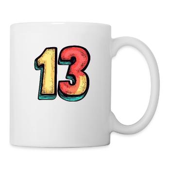 Bande dessinée à 13 chiffres - Mug blanc - blanc - Droite