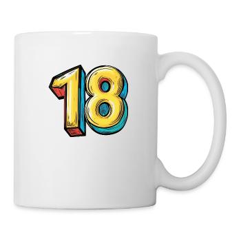 Bande dessinée à 18 chiffres - Mug blanc - blanc - Droite