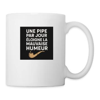 Une Pipe pour le Bonheur - Mug blanc - blanc - Droite