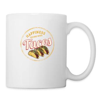Taco Tortilla Retro Snack Vintage Salsa Design - Mug blanc - blanc - Droite