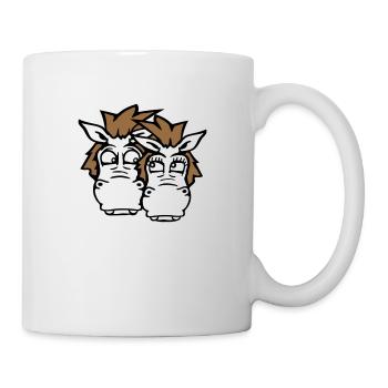 2 Chevaux Couple Drôle Couple Fou Amoureux - Mug blanc - blanc - Droite