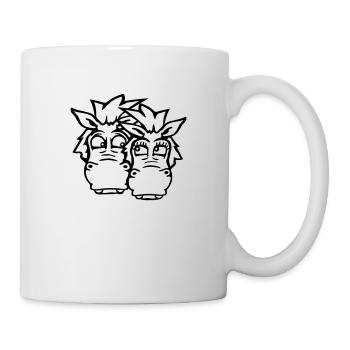 2 Chevaux Couple Drôle Couple Fou Amoureux - Mug blanc - blanc - Droite