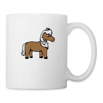 Pferd Süß Pony Fohlen Pferdemädchen Niedlich Comic - Tasse - Weiß - Rechts