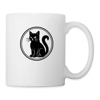 Chat noir - Mug blanc - blanc - Droite