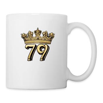 79 Zahl Krone - Tasse - Weiß - Rechts