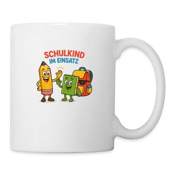 Avis à la rentrée - l’écolier en action ! - Mug blanc - blanc - Droite