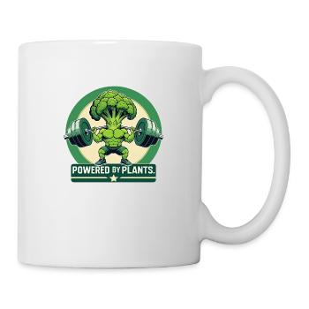 Alimenté par des protéines – Fun Fitness Brocoli - Mug blanc - blanc - Droite