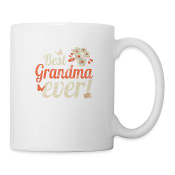 Best Grandma Ever Granny Vintage Floral Design - Mug - white - Right