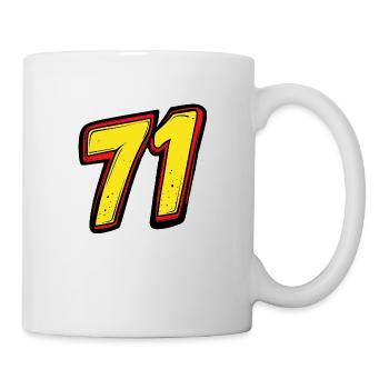 71 Zahl Comic - Tasse - Weiß - Rechts