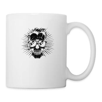 skull sonnenbrille - Tasse - Weiß - Rechts