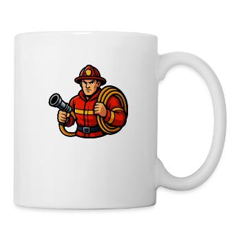 pompier - Mug blanc - blanc - Droite