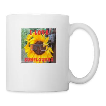lustiges Sommerblume foto mit liebe - Tasse - Weiß - Rechts