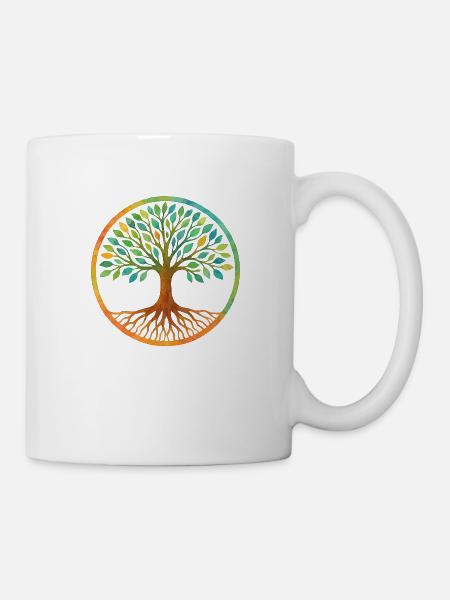 baum des lebens - Tasse - Weiß