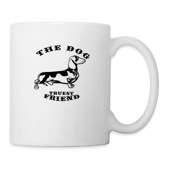 Hund Spruch Tier Katze Hunde Dog Dackel Peanuts - Tasse - Weiß - Rechts