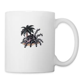 Tarantula Insel Palme - Tasse - Weiß - Rechts