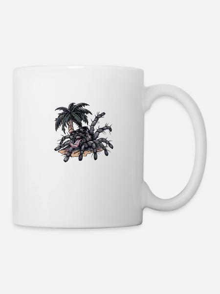 Tarantula Insel Palme - Tasse - Weiß