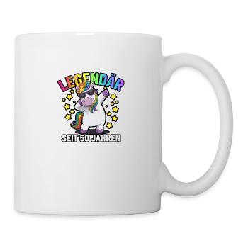 Legendary for 50 years – Unicorn Party - Mug - white - Right
