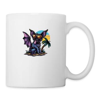 Fledermaus Sommer Urlaub - Tasse - Weiß - Rechts