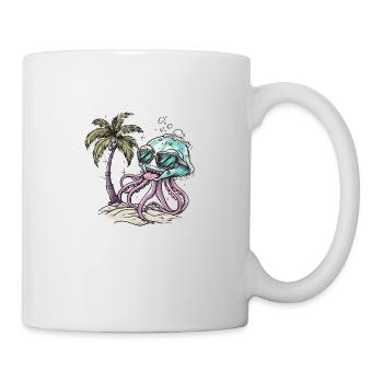 Vacances d’été aux méduses - Mug blanc - blanc - Droite