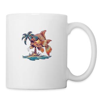 Palmier de l’île Goldfish - Mug blanc - blanc - Droite