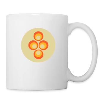 Années 70 Motif Rétro Hippie Fleurs Puissance - Mug blanc - blanc - Droite