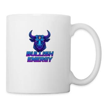 Futuristischer Bitcoin Bulle - Tasse - Weiß - Rechts