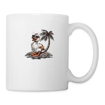 Ente Sommer Urlaub - Tasse - Weiß - Rechts