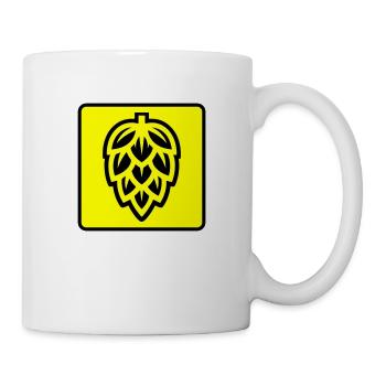 Hopfen Symbol Gerste Malz - Tasse - Weiß - Rechts