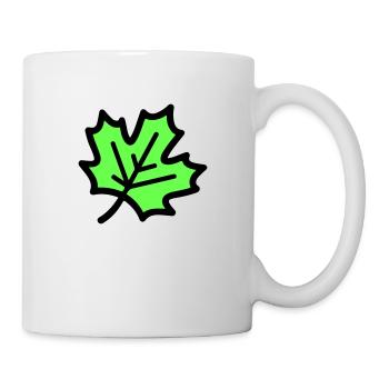 Maple Leaf Leaf Autumn Icon - Mug - white - Right