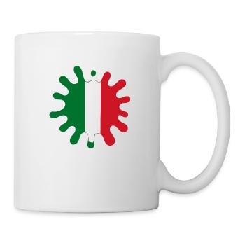 Blobs de drapeau italien - Mug blanc - blanc - Droite