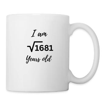 "I Am 41 Years Old – Math-Style Birthday Design - Mug - white - Right
