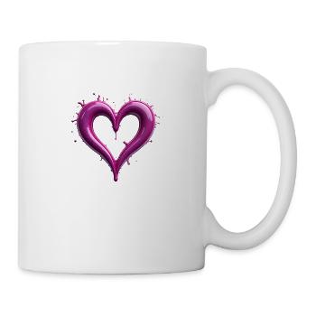 Splattering Pink Heart - Mug - white - Right