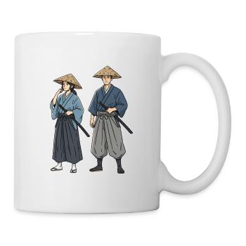 Samurai Duett im Kimono Ronin Paar - Tasse - Weiß - Rechts