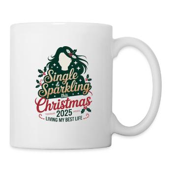 Noël 2025 unique et pétillant - Mug blanc - blanc - Droite