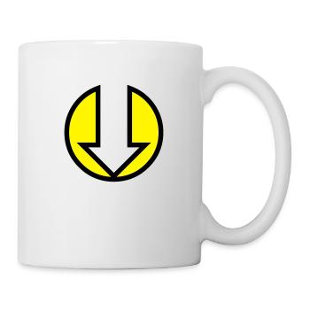 Flèche vers le bas - Mug blanc - blanc - Droite