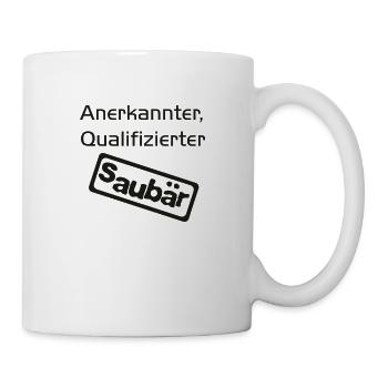 Saubär - Tasse - Weiß - Rechts
