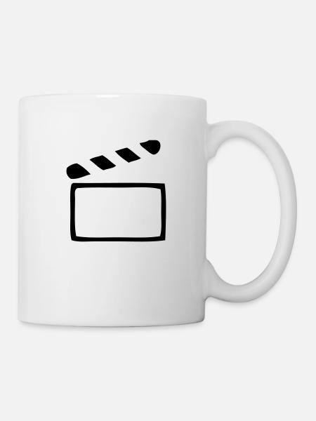 Filmklappe - Kino - Regie - Tasse - Weiß