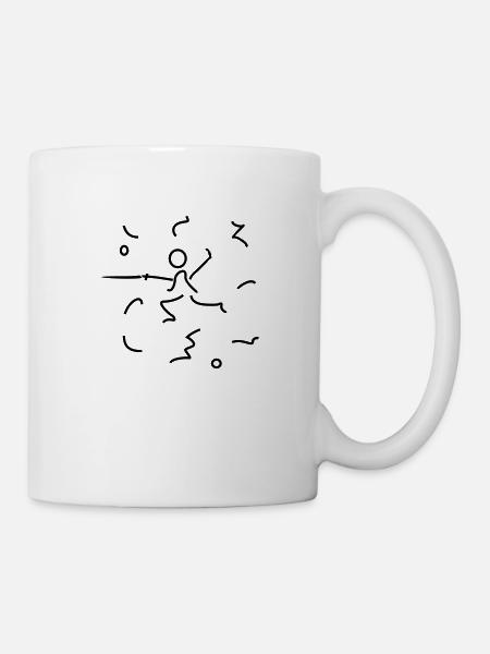 Clôtures Zorro chiffre de bâton / Zorro fencing ( - Mug blanc - blanc